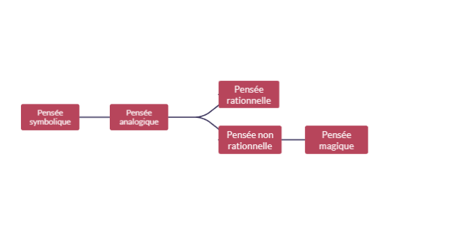 Schéma des pensées rationnelle et non rationnelle